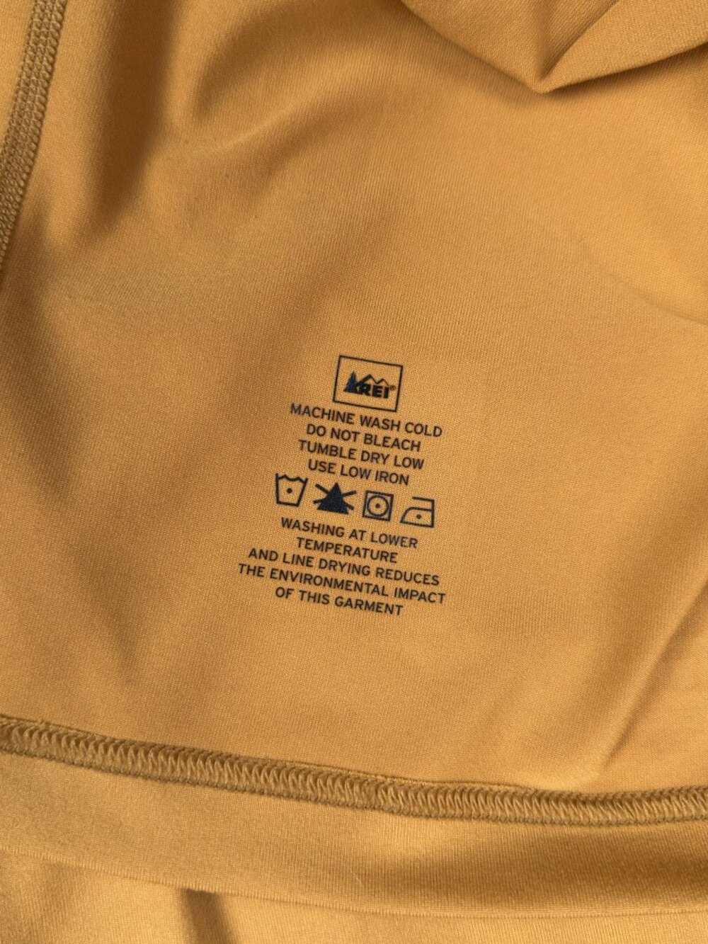 REI Venturi Quarter Zip Shirt Men's M Running Hiking Training Yellow 808880 - Picture 9 of 9